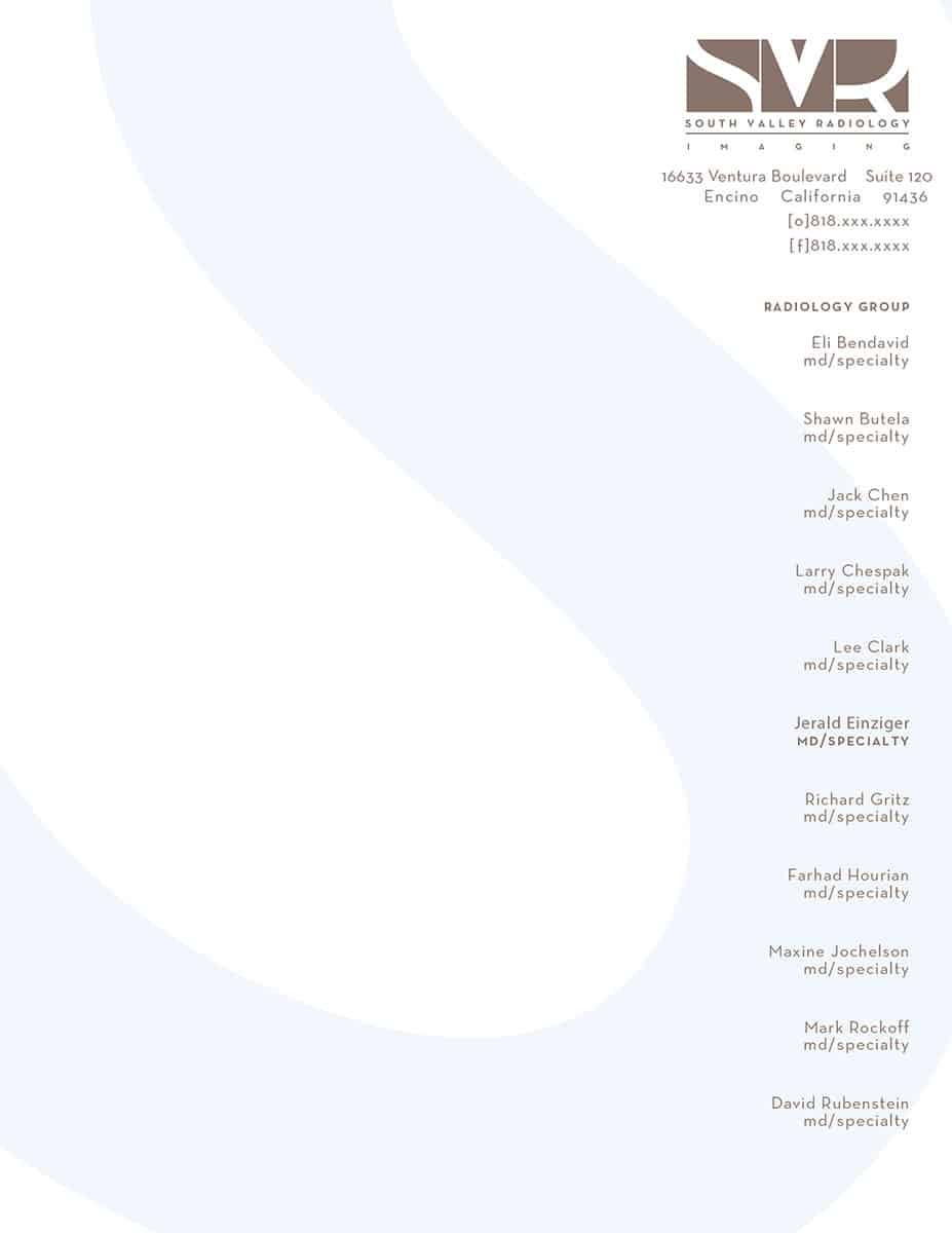 South Valley Radiology Letterhead designed by DIG53