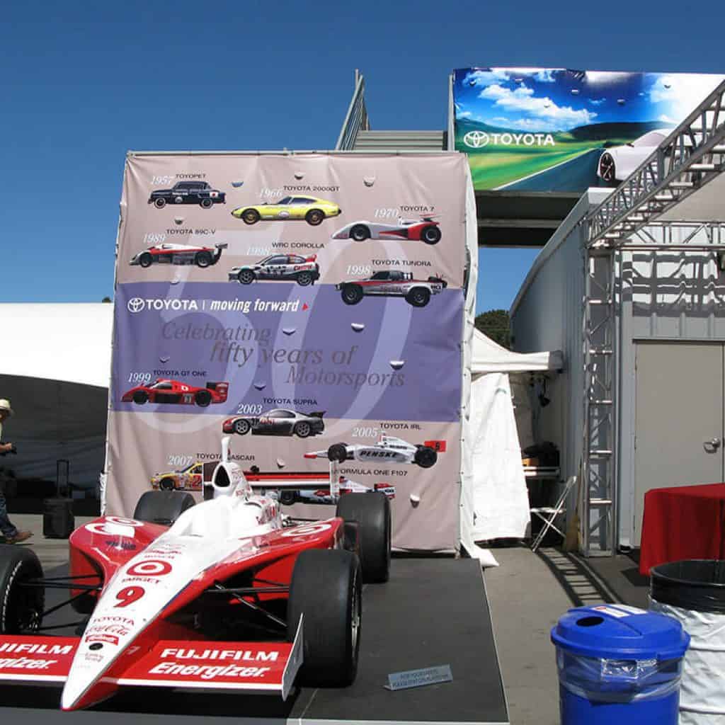 Photo of DIG53 design for 50’ Featured Race Car Graphic for Toyota’s 50th Anniversary